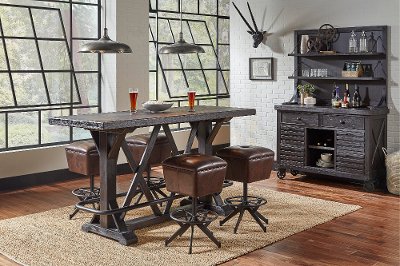 Rustic Industrial Bar Table - Conversation