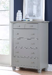 Classic Traditional Gray Chest of Drawers - Cambridge