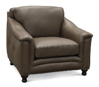 6590/BILLINGHAM/CH Classic Modern Clay Brown Leather Chair - Billingham