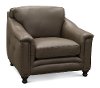6590/BILLINGHAM/CH Clearance Classic Modern Clay Brown Leather Chair - Billingham