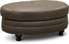 6590/BILLINGHAM/OT Classic Modern Clay Brown Leather Ottoman - Billingham