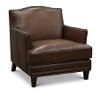 6589/MANCHESTER/CH Traditional Brown Leather Chair - Manchester