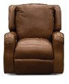 Traditional Natural Brown Leather Power Recliner - Carmel