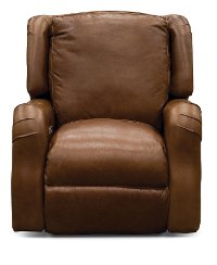 Traditional Natural Brown Leather Power Recliner - Carmel