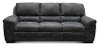 Casual Contemporary Gray Leather Sofa - Outback