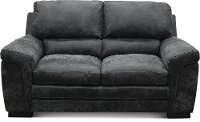 Casual Contemporary Gray Leather Loveseat - Outback