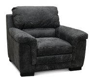 Casual Contemporary Gray Leather Chair - Outback