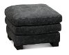 Casual Contemporary Gray Leather Ottoman - Outback