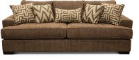 Casual Contemporary Walnut Brown Sofa - Renegade