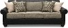Rustic Traditional Black and Brown Sofa - Marksman