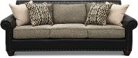 Rustic Traditional Black and Brown Sofa - Marksman