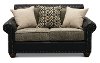 Rustic Traditional Black and Brown Loveseat - Marksman
