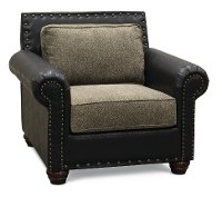 Rustic Traditional Black and Brown Chair - Marksman