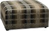 Casual Rustic Brown Plaid Cocktail Ottoman - Marksman