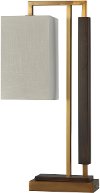 Contemporary Steel Table Lamp with Pendant Hardback Shade