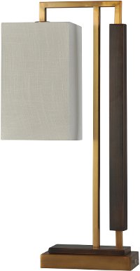 Contemporary Steel Table Lamp with Pendant Hardback Shade