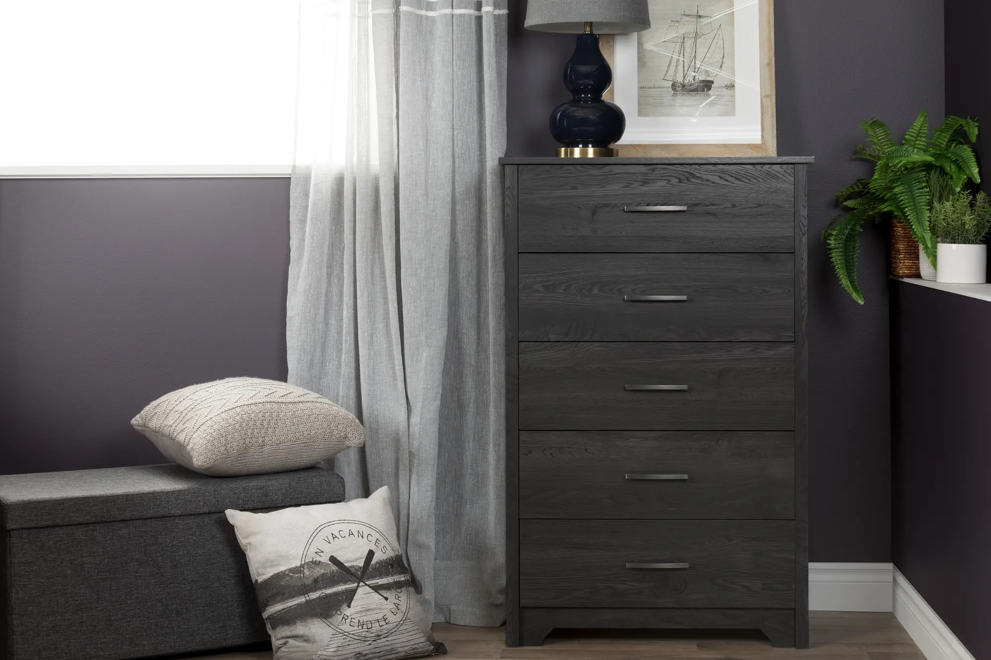 11317 Fusion Gray Oak Chest of Drawers-1