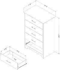 11317 Gray Oak Chest - Fusion-7