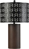Metal Table Lamp with Laser Cut Metal Layered Shade