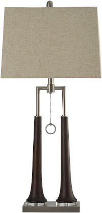 Contemporary Single Ring Pull Chain Table Lamp