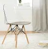 100276 Annexe Clear and Gray Eiffel Style Chair - South Shore