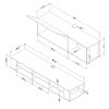 11246 Brown 66 inch Wall Mounted Media Console - City Life-6