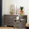 11271 Contemporary Gray Oak Dresser & Nightstand Set - South Shore