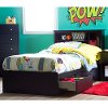 11273 Black Twin Mates Storage Bed & Bookcase Headboard - Vito