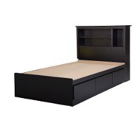 11273 Black Twin Mates Storage Bed & Bookcase Headboard - Vito-2