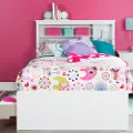 11274 White Twin Mates Storage Bed & Bookcase Headboard - Vito