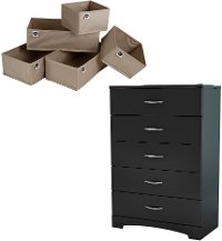 11279 Black Tall Chest of Drawers - Step One-2