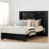 11331 Black Queen Platform Bed with Headboard - Gloria