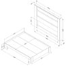 11331 Black Queen Size Platform Bed with Headboard - Gloria-5