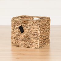 100263 Narrow Gray Bookcase with Basket - Hopedale-5