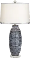 Dark Blue Ceramic Table Lamp - Cullen