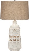 Beige Almond Ceramic Table Lamp - Kiowa