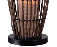Rattan Outdoor Table Lamp with Bronze Accents - Biscayne-2