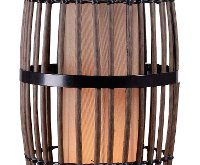 Rattan Outdoor Table Lamp with Bronze Accents - Biscayne-3