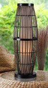 Rattan Outdoor Table Lamp with Bronze Accents - Biscayne-5