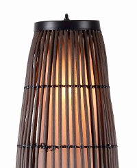 Rattan Outdoor Floor Lamp with Bronze Accents - Biscayne-2