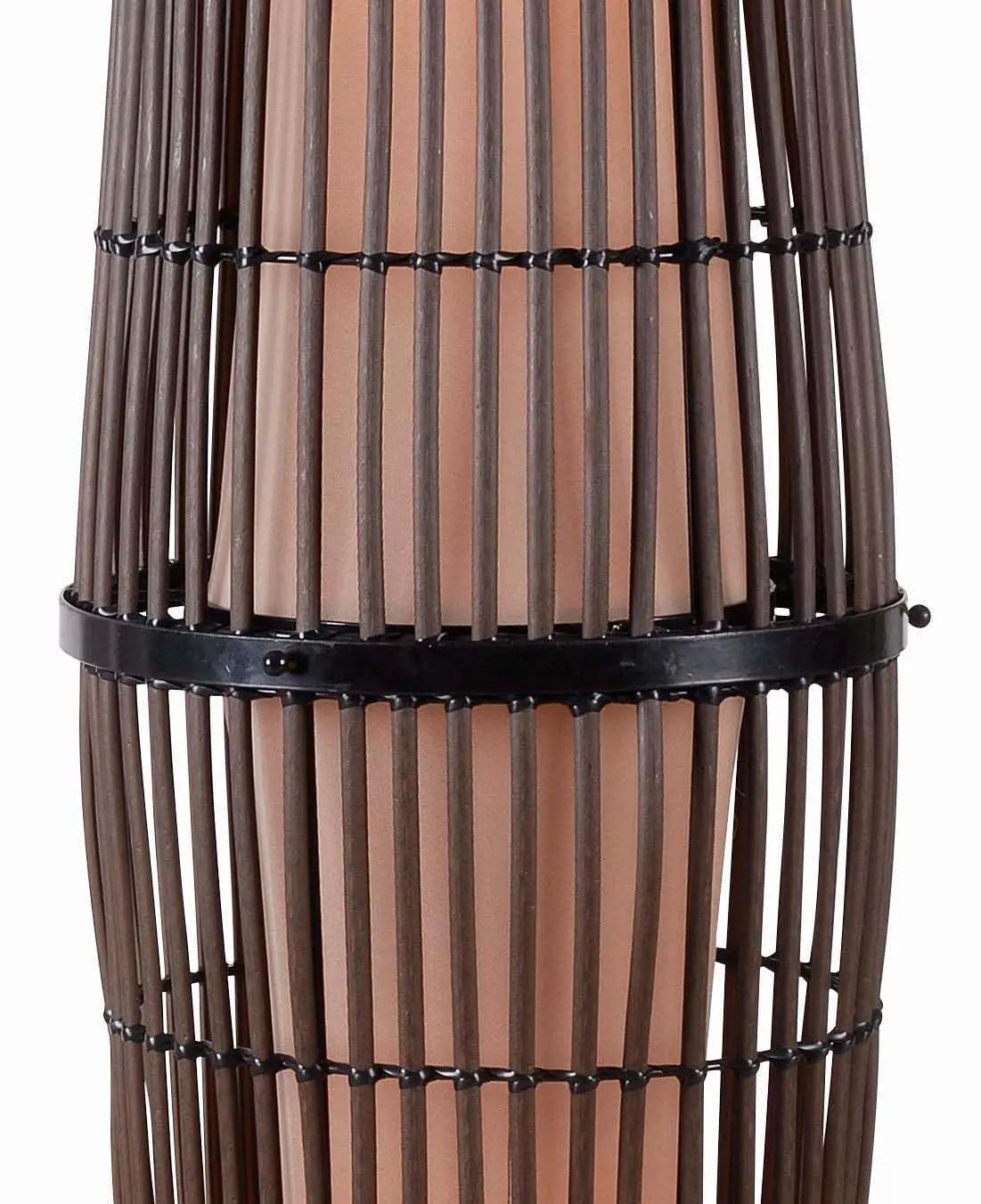 Rattan Outdoor Floor Lamp with Bronze Accents - Biscayne-3