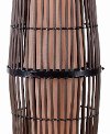 Rattan Outdoor Floor Lamp with Bronze Accents - Biscayne-3