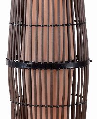 Rattan Outdoor Floor Lamp with Bronze Accents - Biscayne-3