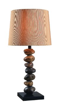 Stacked Stone Outdoor Table Lamp - Rubble