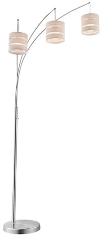 Brushed Nickel 2 Piece Arch Floor Lamp - Falon