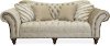 Traditional Golden Sand Embossed Velvet Sofa - Lorraine