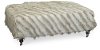 Traditional Denali Smoke Fur Cocktail Ottoman - Lorraine