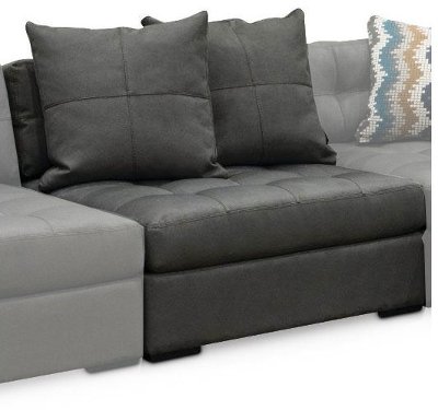 Contemporary Granite Gray Armless Chair - Noah