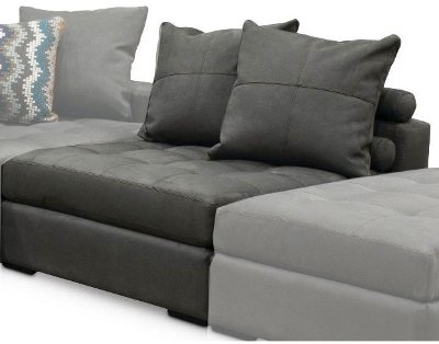 Contemporary Granite Gray Armless Lounge - Noah