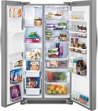 DGHX2655TF Frigidaire Gallery 25.6 cu. ft. Side by Side Refrigerator - 36 Inch Stainless Steel-3